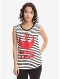 Star Wars Rebel Love Striped Muscle Top, WHITE, hi-res
