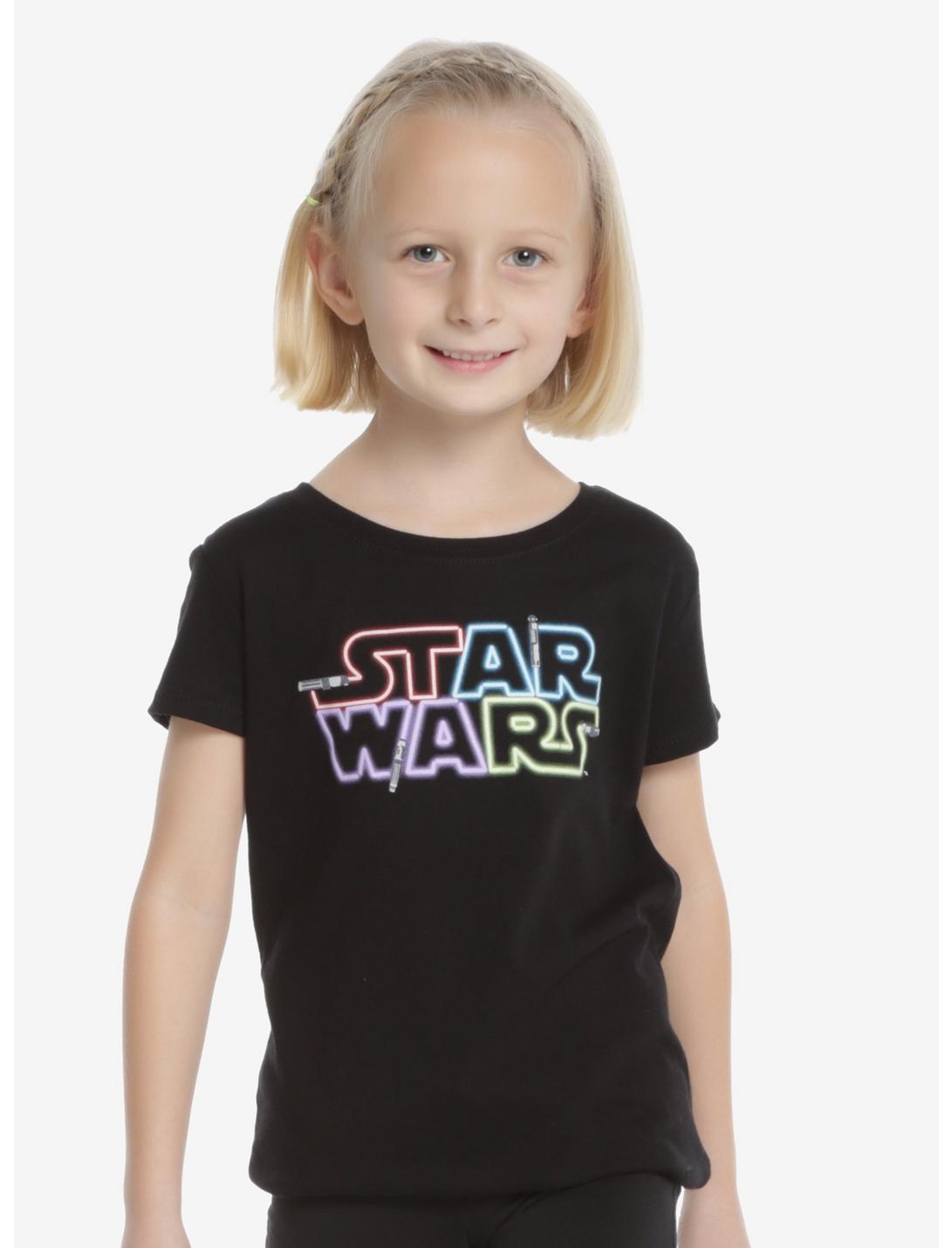 Star Wars Lightsaber Light Up Logo Youth T-Shirt, BLACK, hi-res