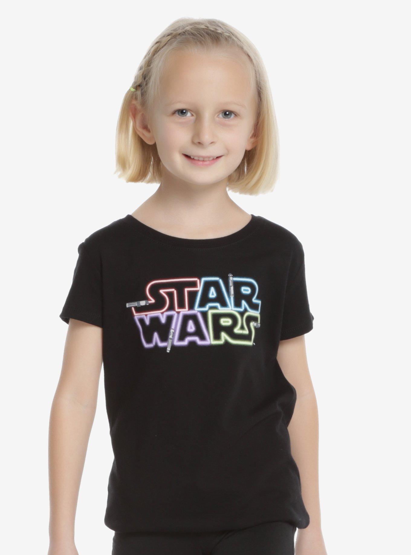Star Wars Lightsaber Light Up Logo Youth T-Shirt, BLACK, hi-res