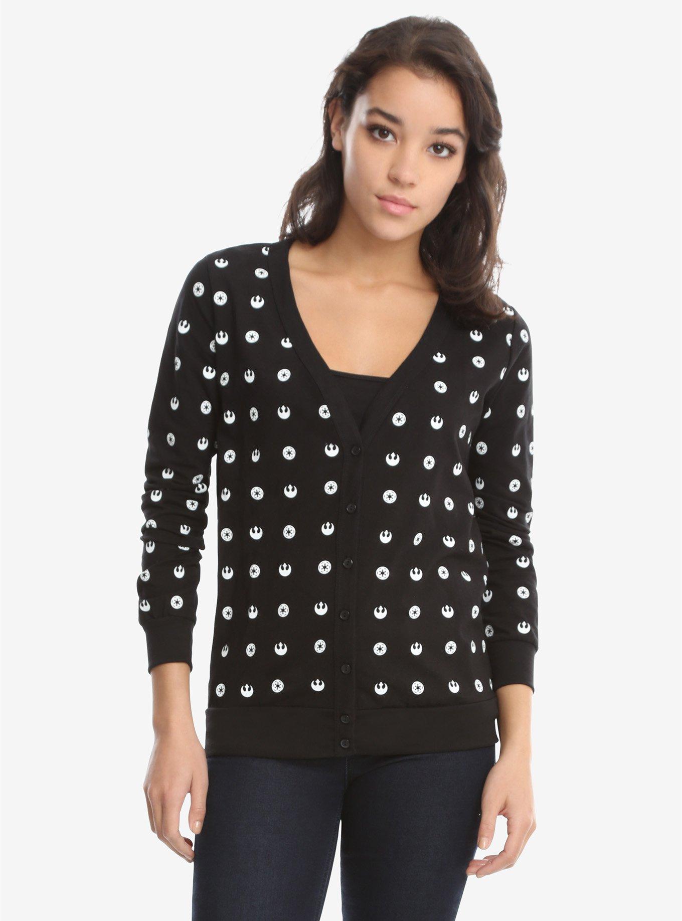 Star Wars Symbol Pattern Cardigan, , hi-res