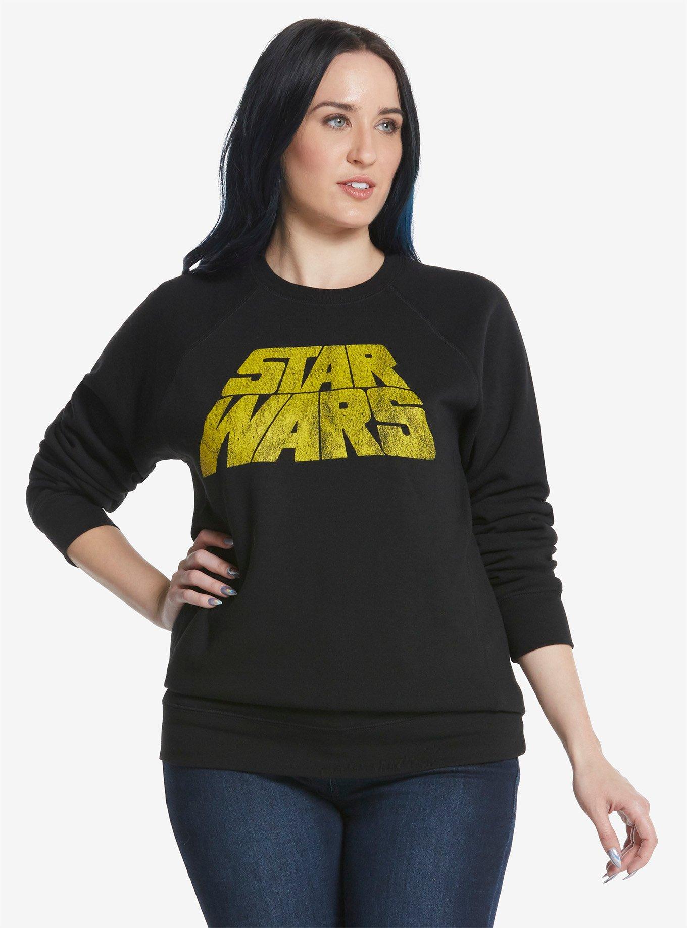 Star Wars Logo Vintage Sweatshirt, BLACK, hi-res