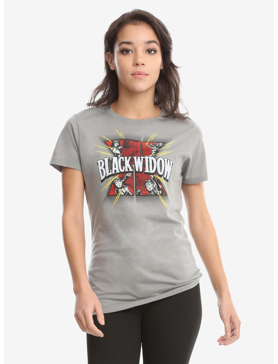 Marvel Black Widow Retro T-Shirt, HEATHER GREY, hi-res