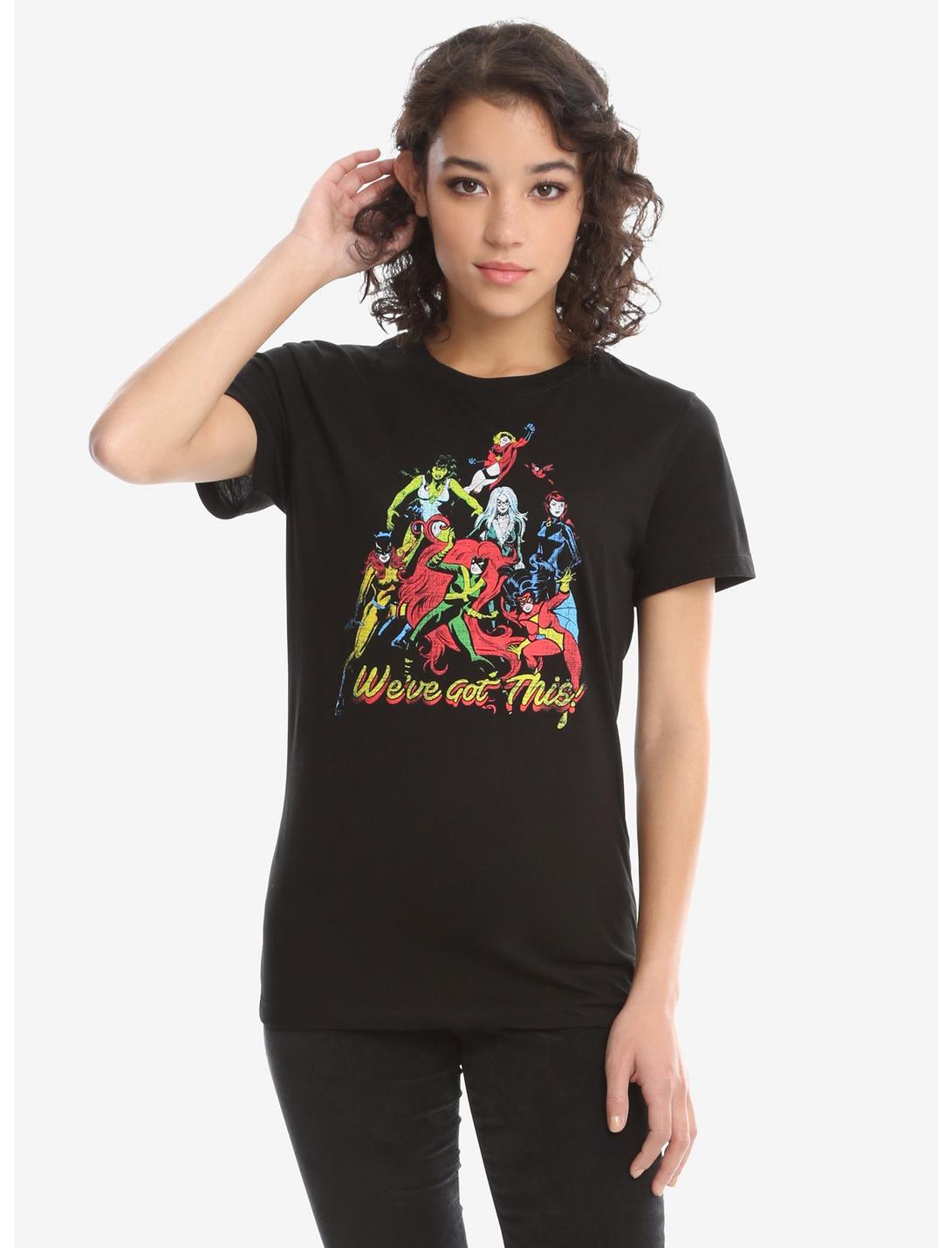 Marvel Ladies Of Marvel Retro T-Shirt, BLACK, hi-res