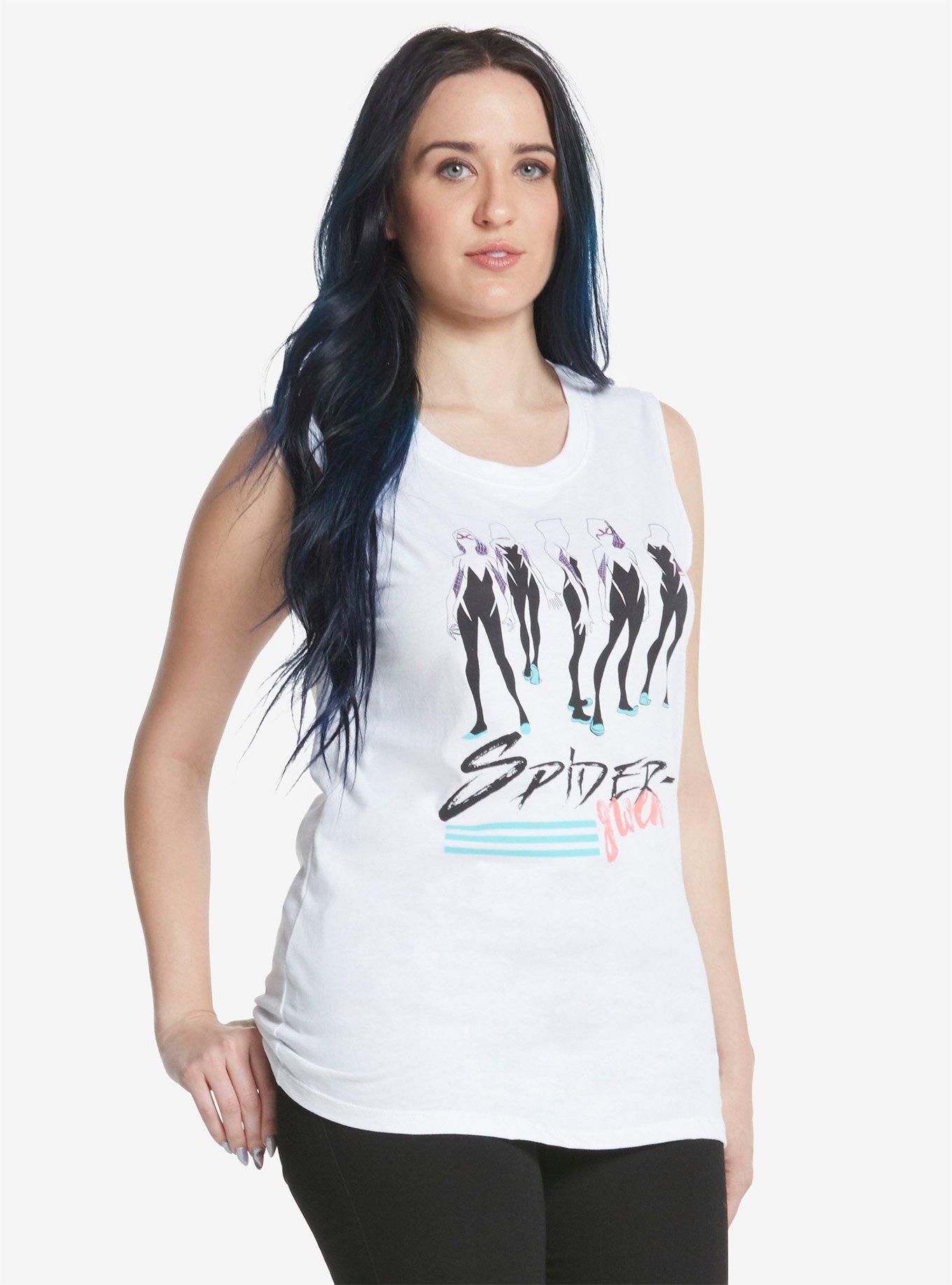 Marvel Spider-Gwen Muscle Tank Top, WHITE, hi-res