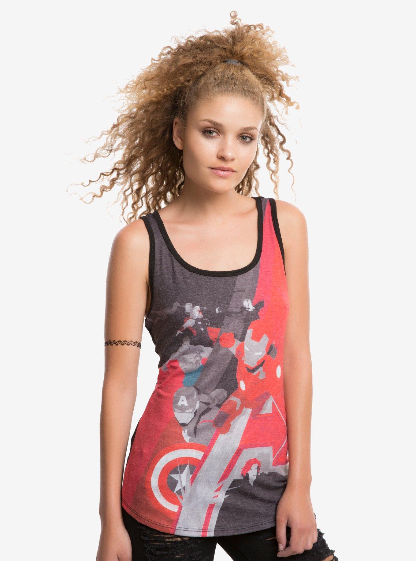 Marvel Avengers Assemble Sublimation Tank Top, HEATHER GREY, hi-res