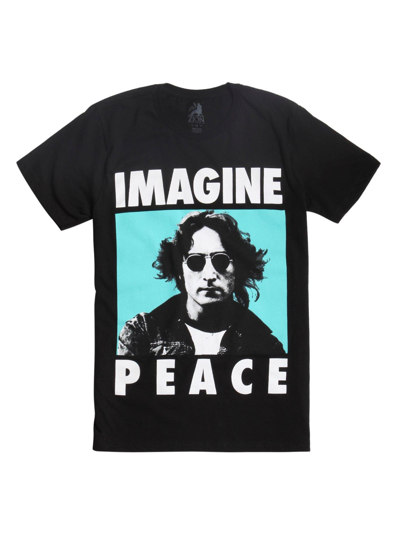 John Lennon Imagine Peace T-Shirt, BLACK, hi-res