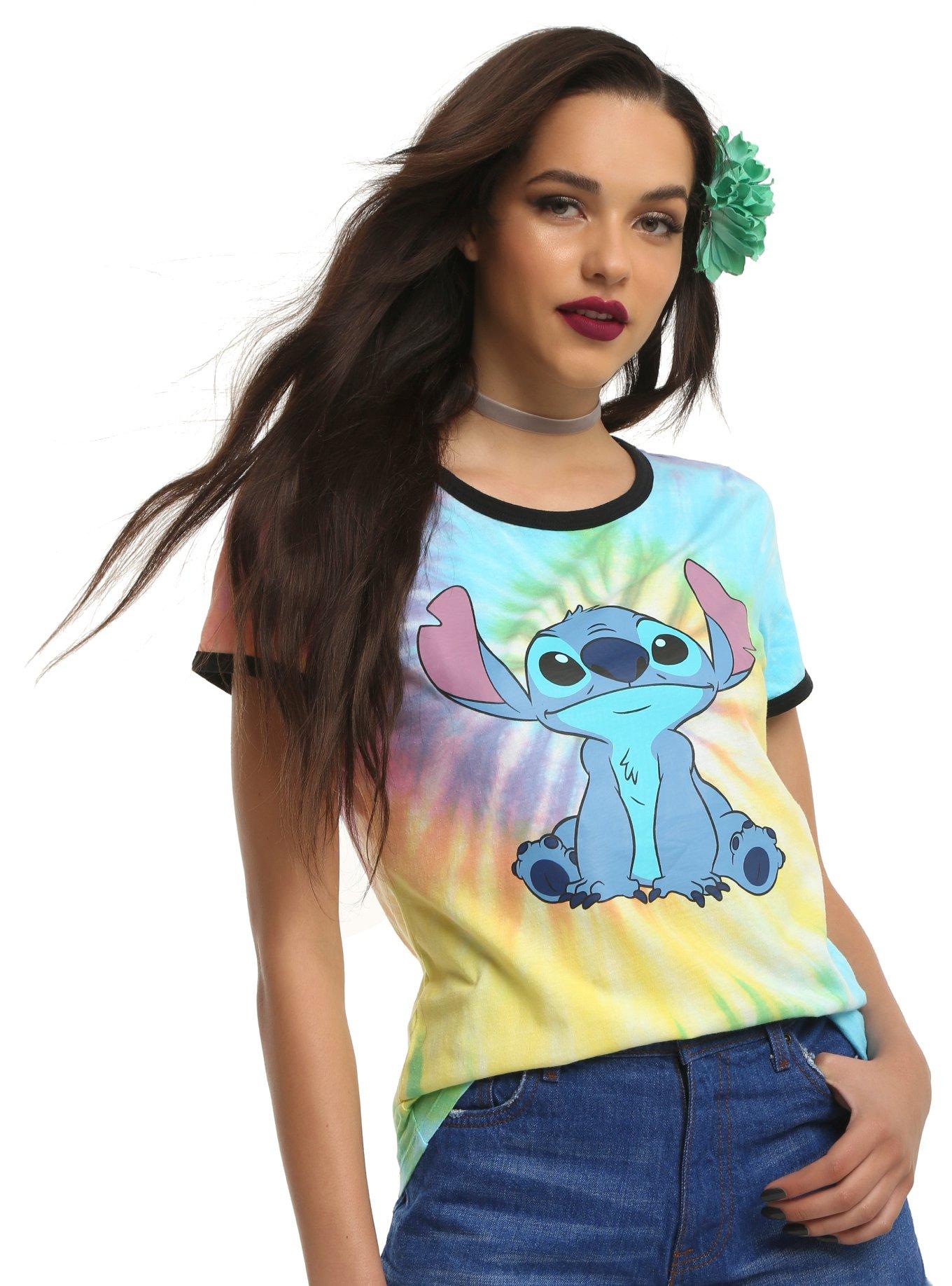Disney Lilo & Stitch Tie Dye Girls Ringer T-Shirt, TIE DYE, hi-res