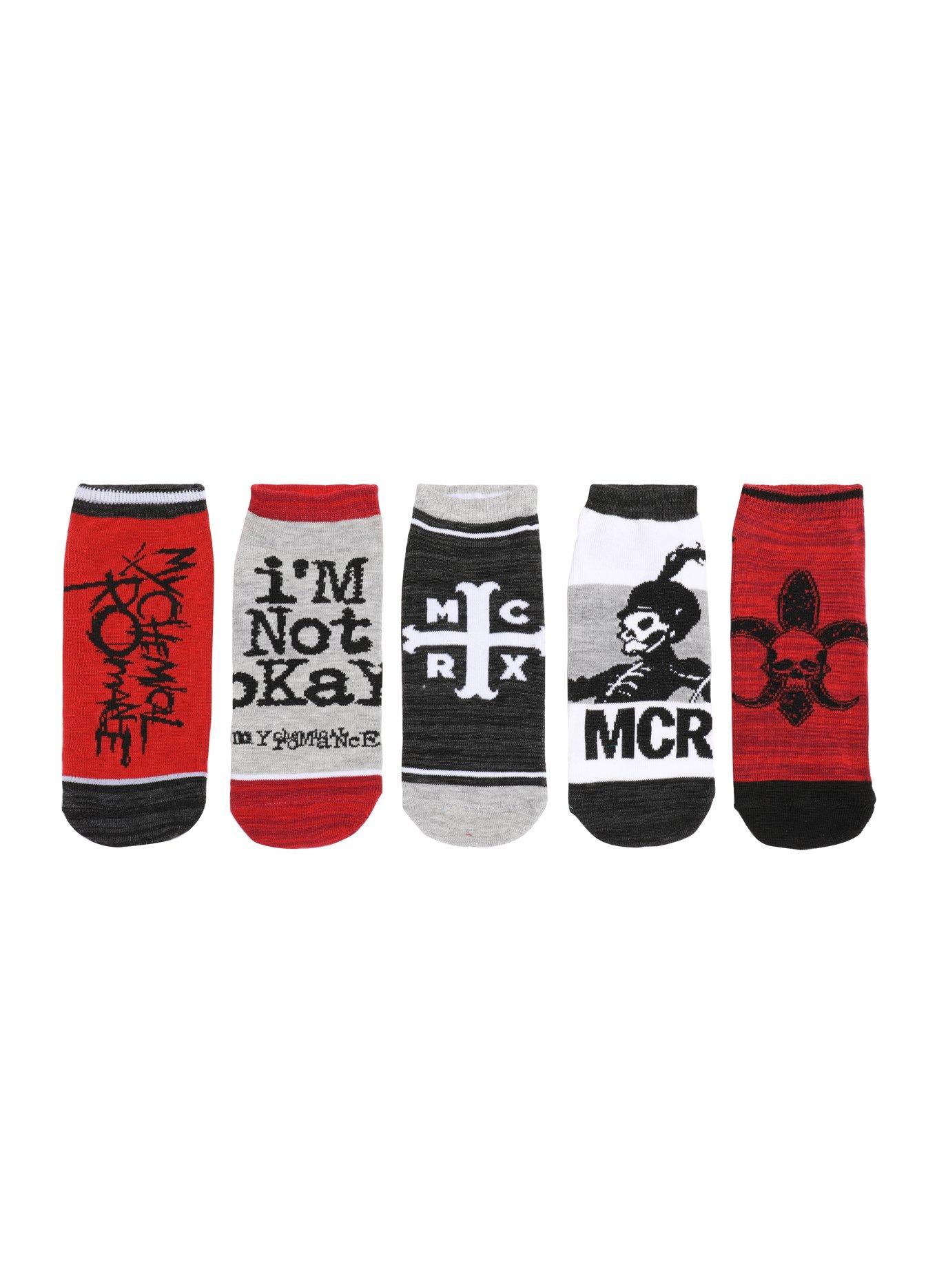 My Chemical Romance No-Show Socks 5 Pair, , hi-res