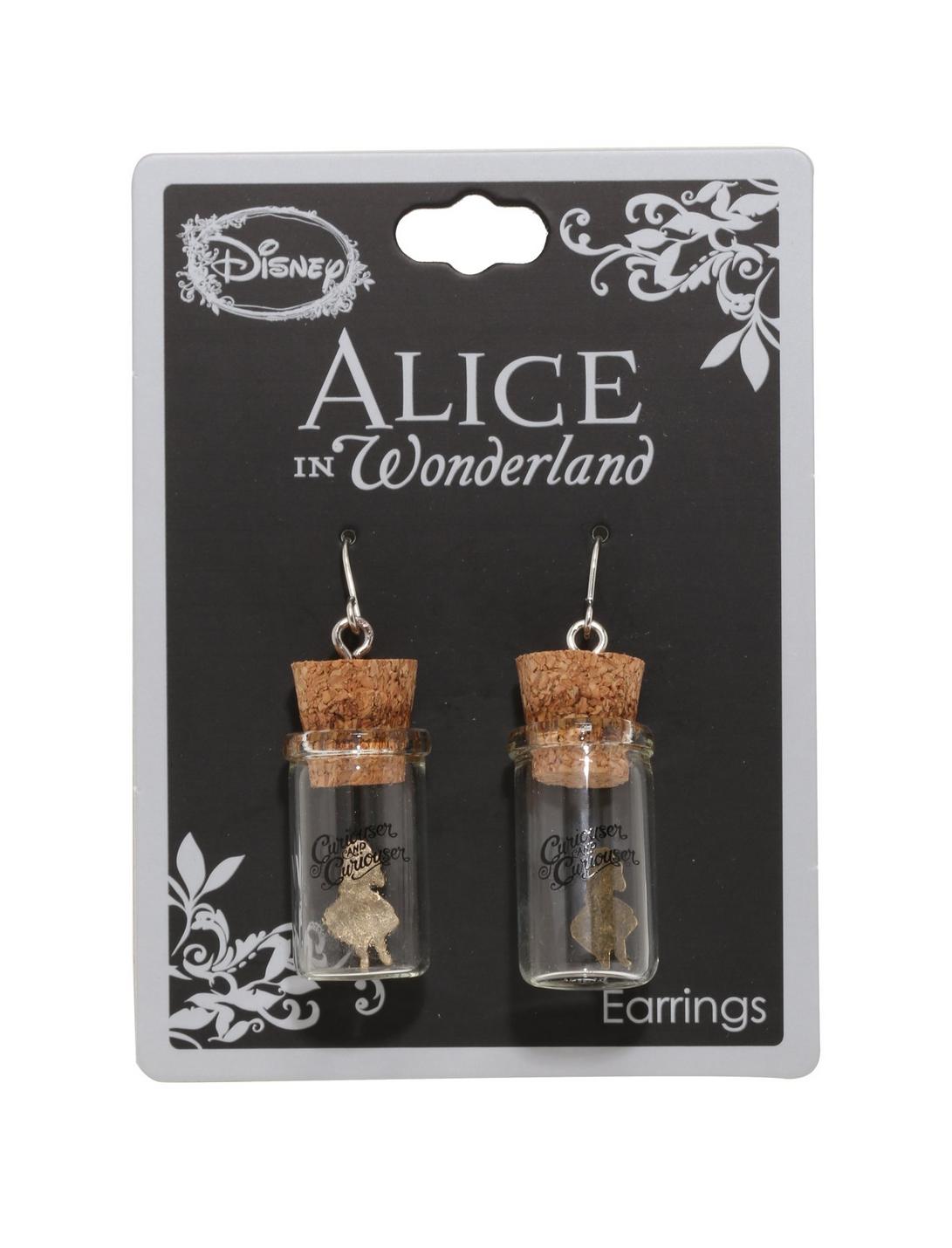 Disney Alice In Wonderland Jar Dangle Earrings, , hi-res