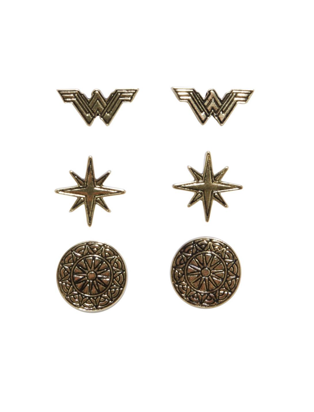 DC Comics Wonder Woman Stud Earring Set, , hi-res