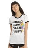 Disney Emperor's New Groove Kronk Squeak Girls Ringer T-Shirt, WHITE, hi-res