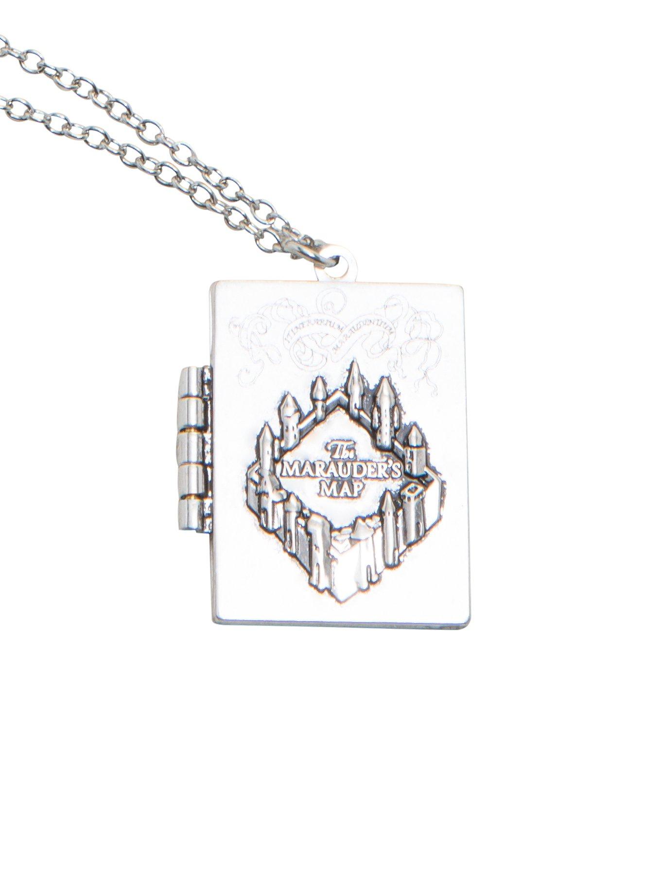 Harry Potter Marauders Map Locket Necklace, , hi-res