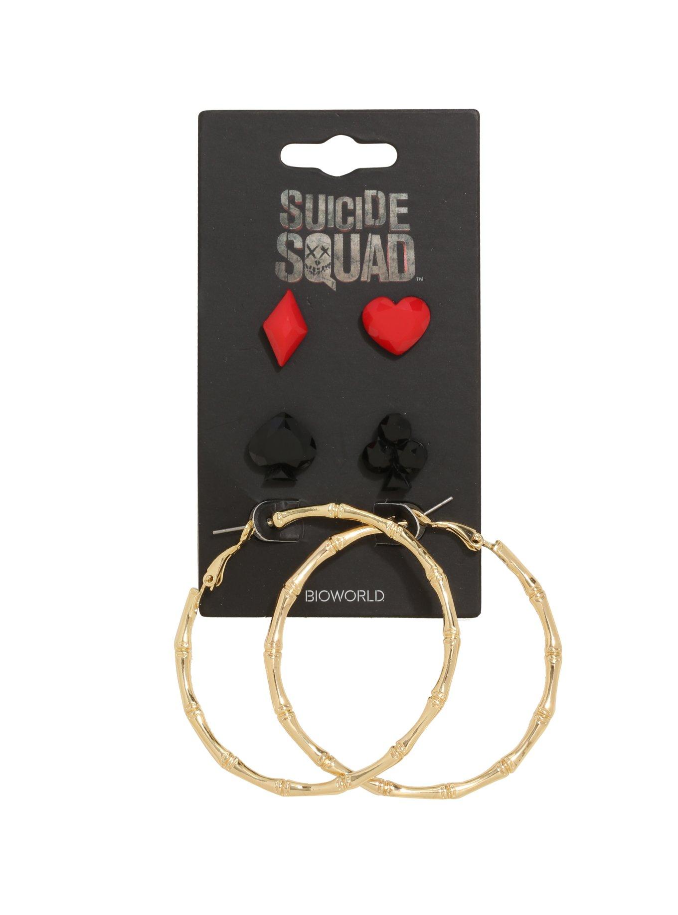 DC Comics Suicide Squad Harley Quinn Earring Set, , hi-res