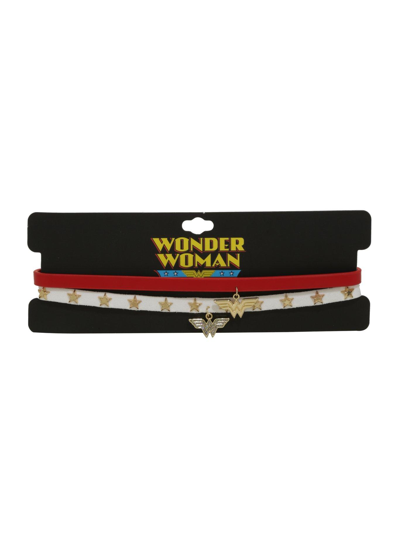 DC Comics Wonder Woman Logo Choker Set, , hi-res