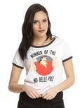 Disney Beauty And The Beast No Belle Prize Gaston Girls Ringer T-Shirt, WHITE, hi-res