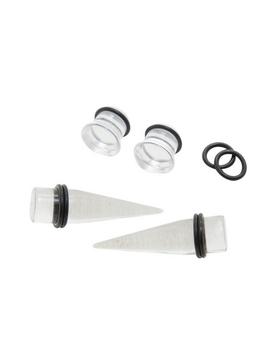 Acrylic Clear Taper & Plug 4 Pack, , hi-res