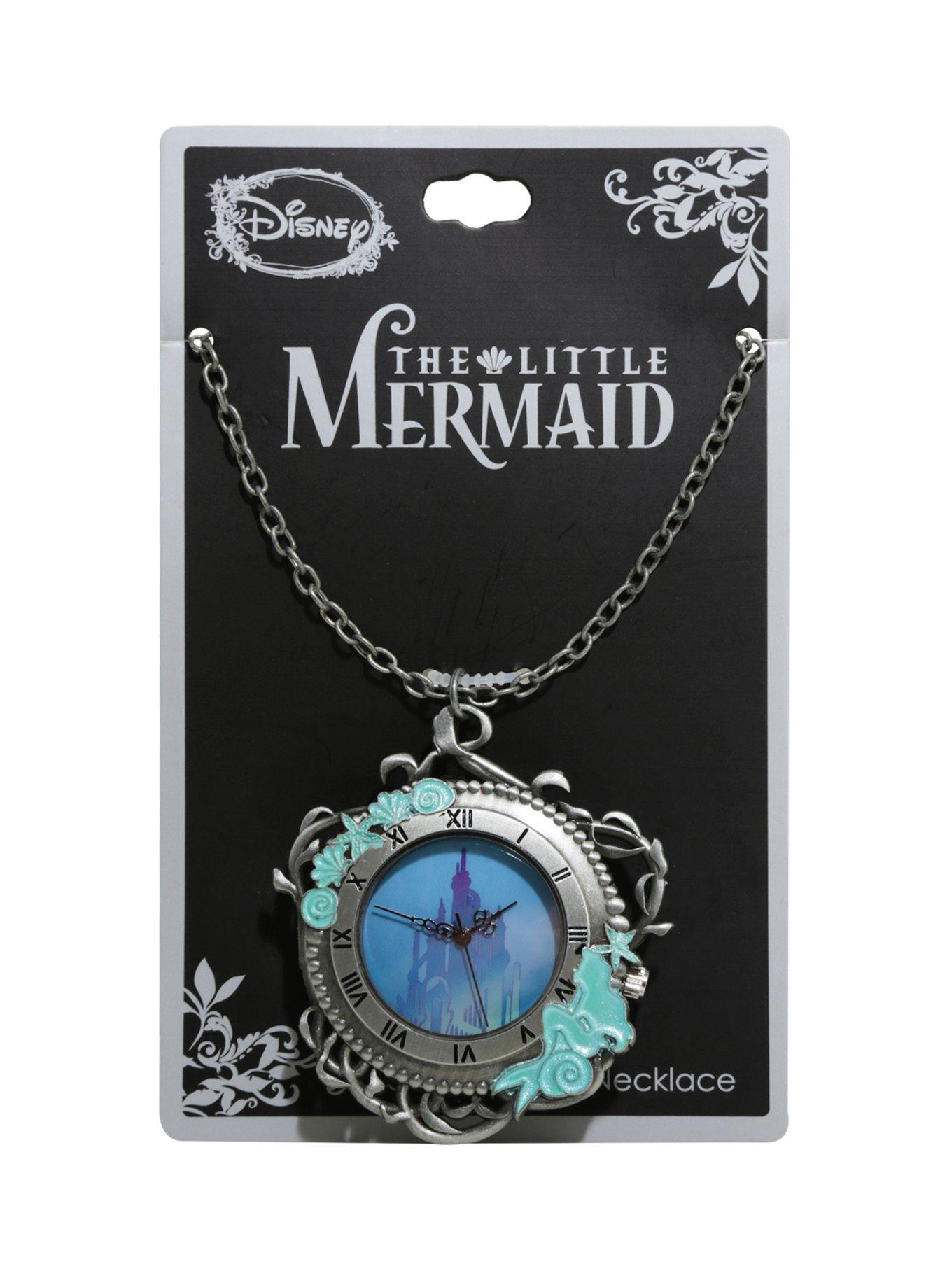 Disney The Little Mermaid Triton's Palace Pocket Watch Necklace, , hi-res