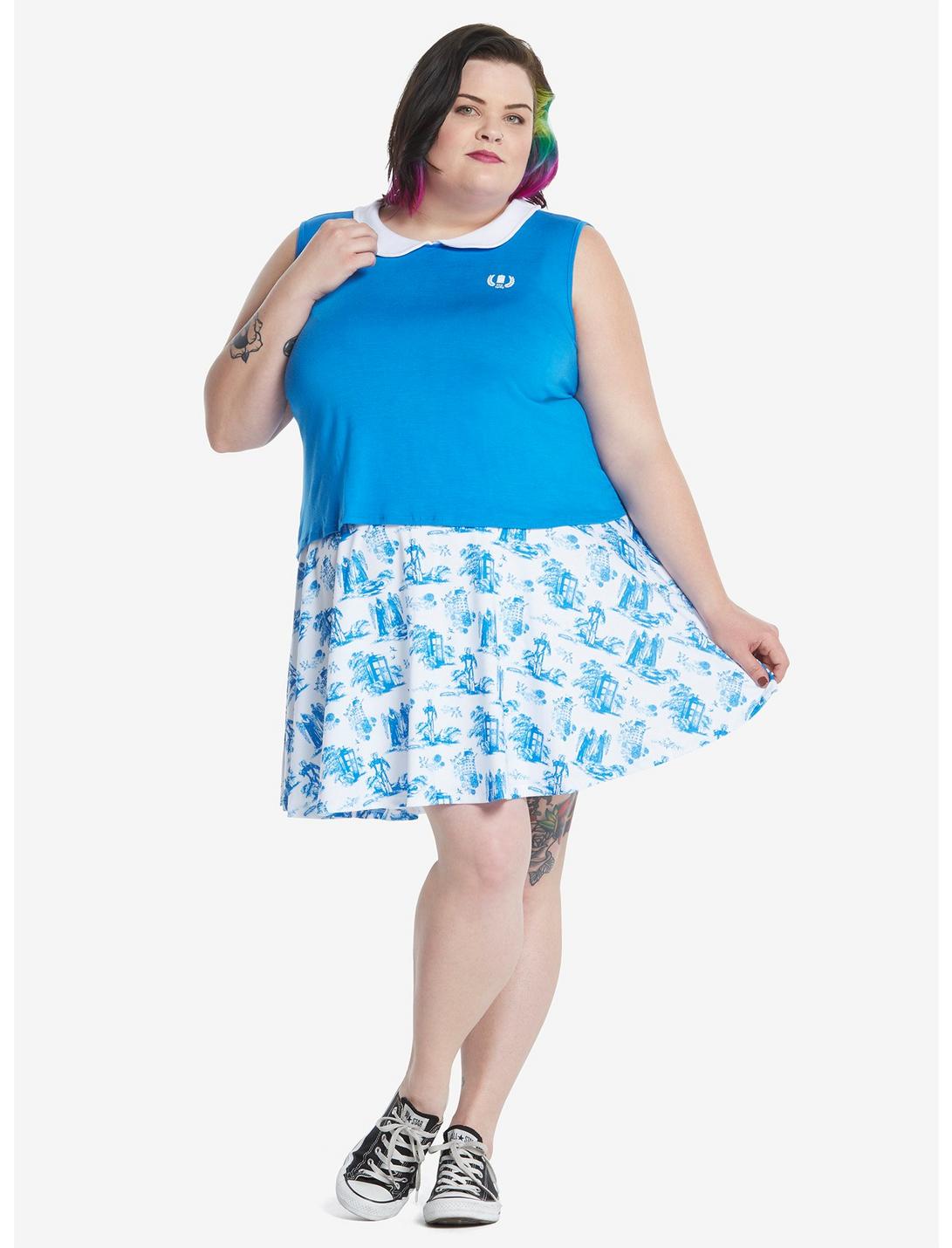 Doctor Who Toile Circle Skirt Extended Size, , hi-res