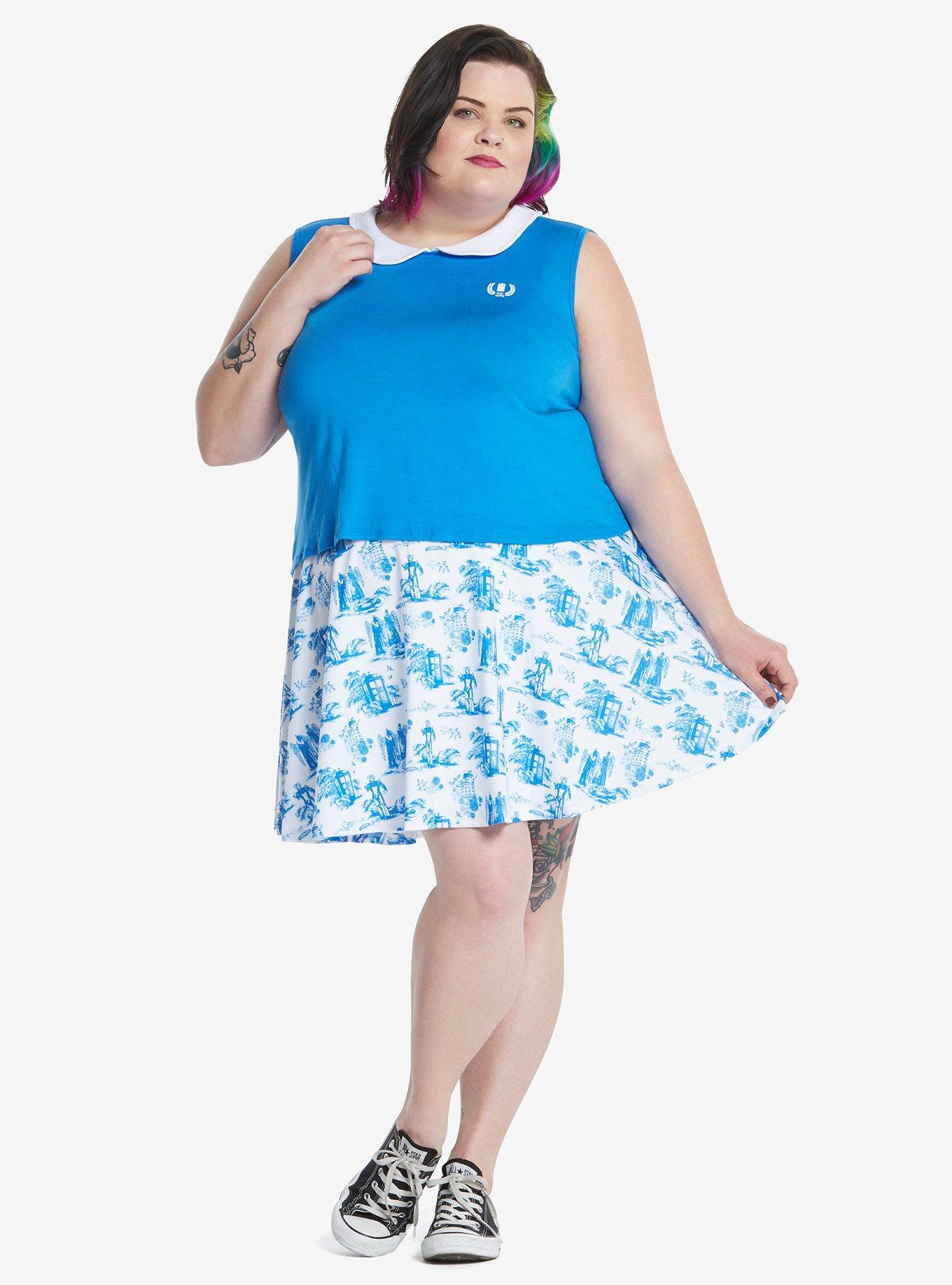 Doctor Who Toile Circle Skirt Extended Size, , hi-res