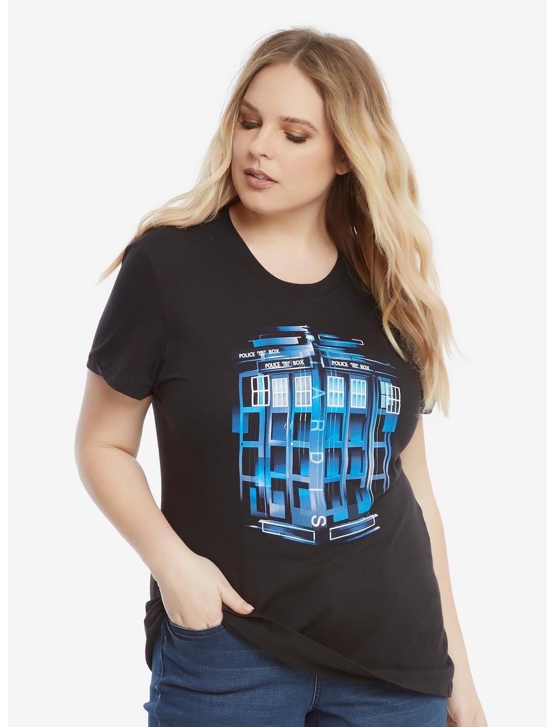 Doctor Who Geometric TARDIS T-Shirt Extended Size, , hi-res