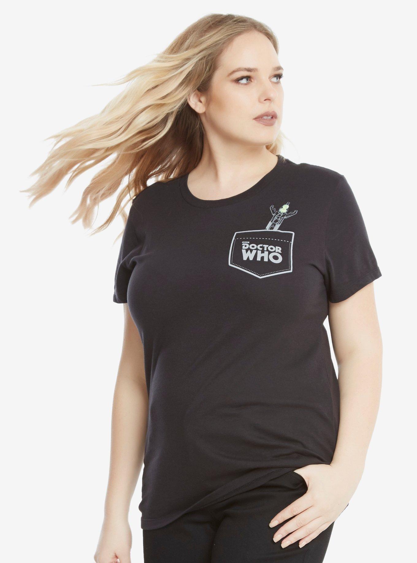 Doctor Who Sonic Screwdriver Printed Pocket T-Shirt Extended Size, , hi-res
