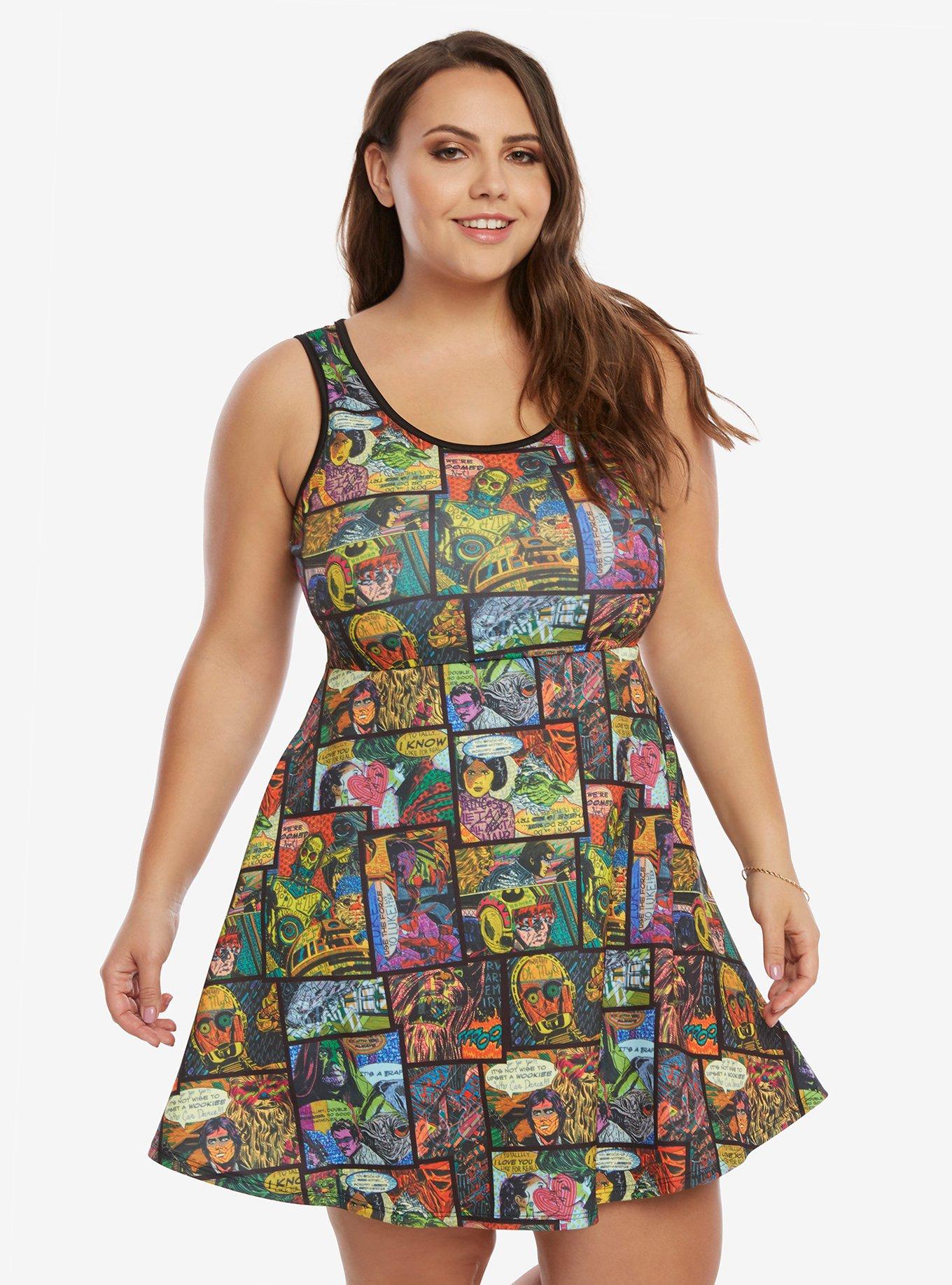 Star Wars Graffiti Comic Dress Extended Size, MULTI, hi-res
