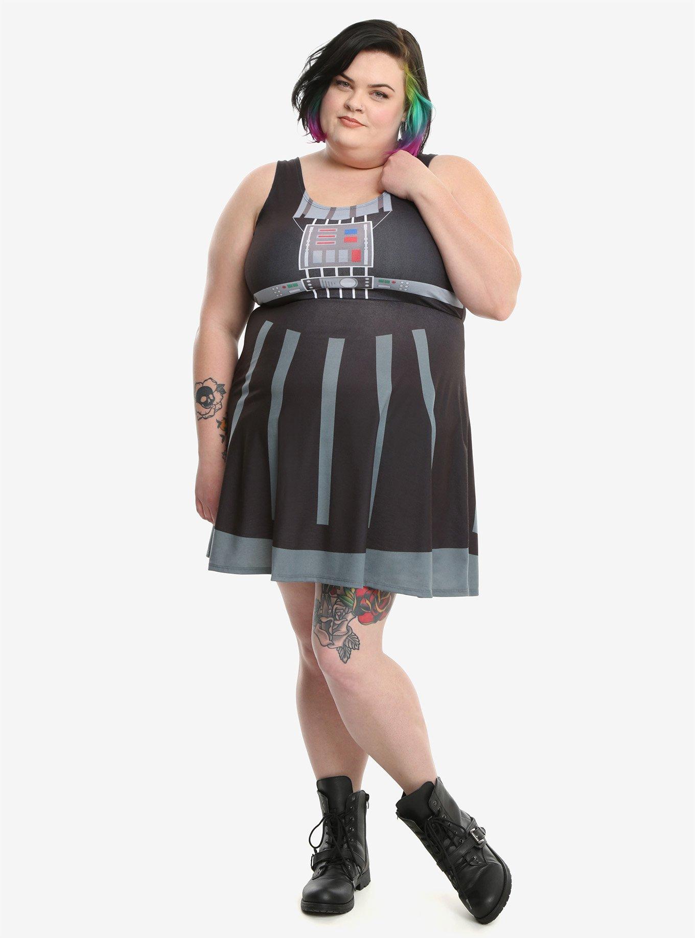 Star Wars Darth Vader A-Line Dress Extended Size, , hi-res