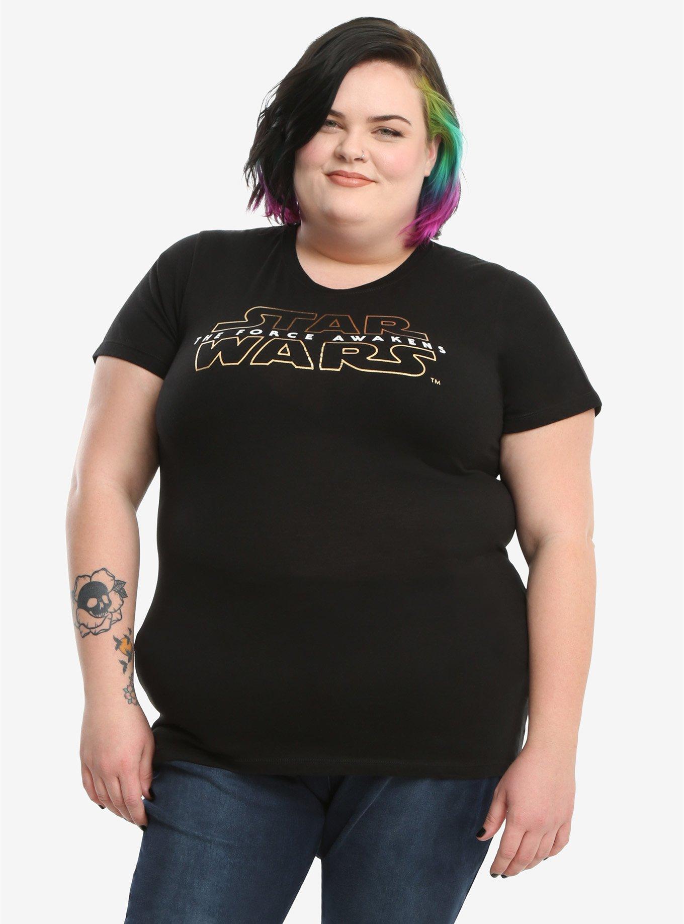 Star Wars: The Force Awakens Logo T-Shirt Extended Size, , hi-res