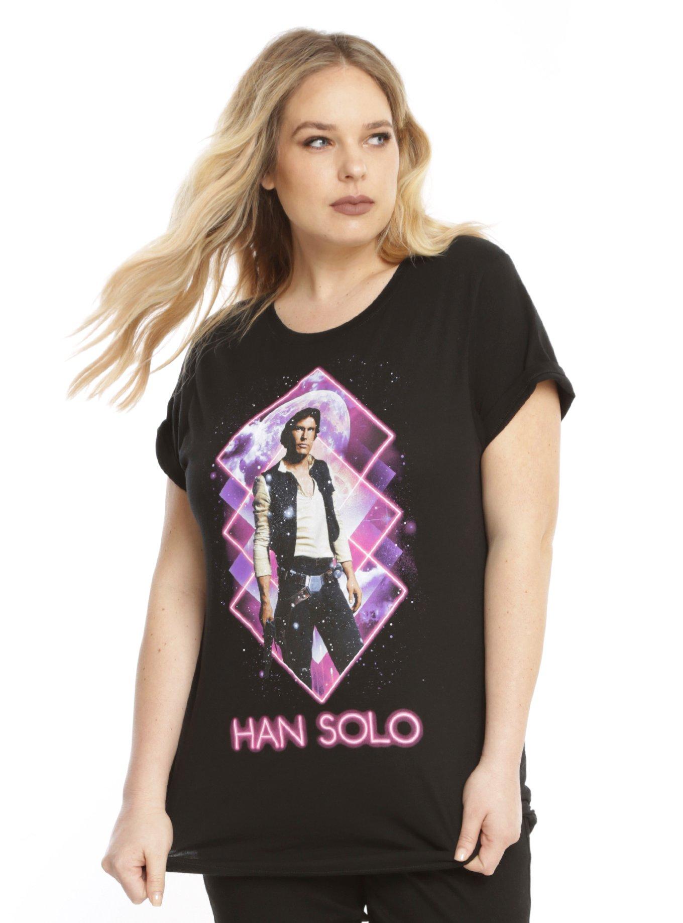 Star Wars Neon Han Solo T-Shirt Extended Size, , hi-res
