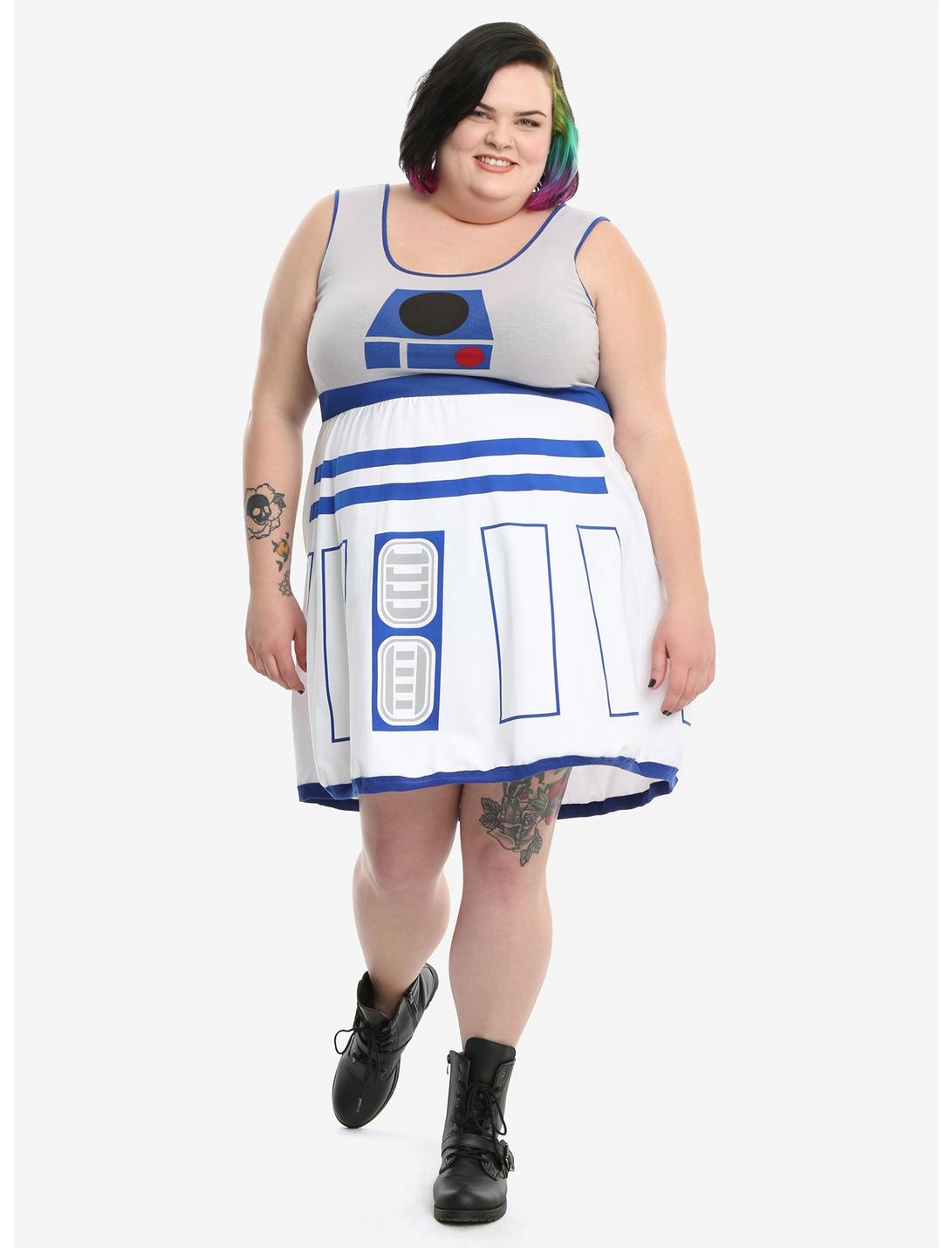 Star Wars R2-D2 A-Line Dress Extended Size, , hi-res