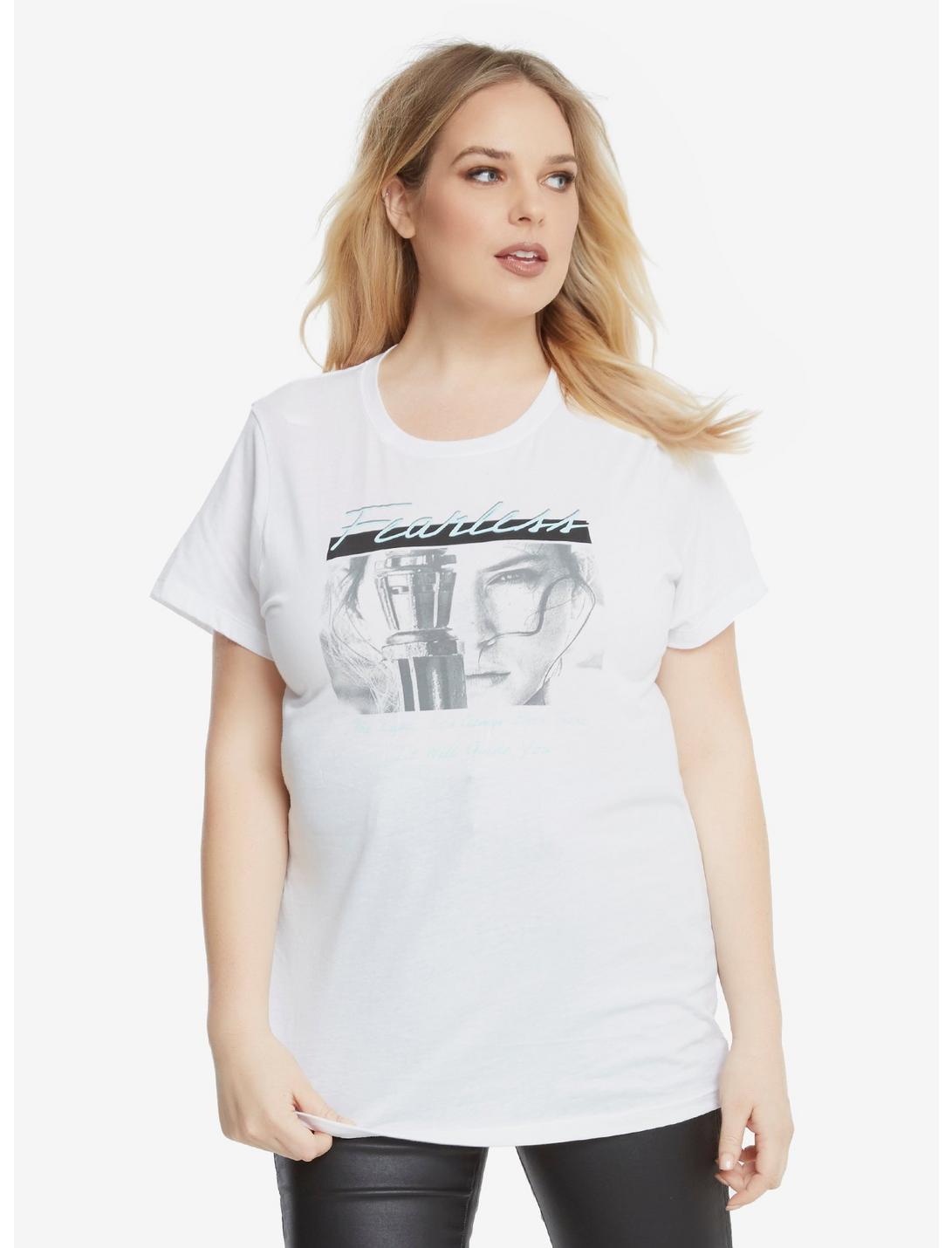 Star Wars: The Force Awakens Rey Is Fearless T-Shirt Extended Size, , hi-res