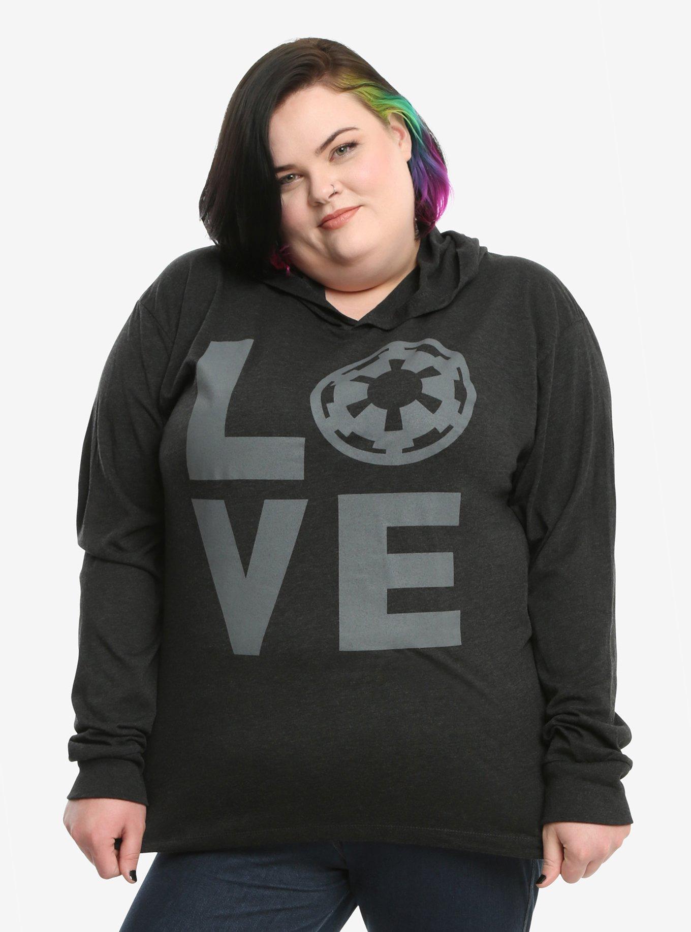 Star Wars Imperial Logo Love Lounge Hoodie Extended Size, , hi-res