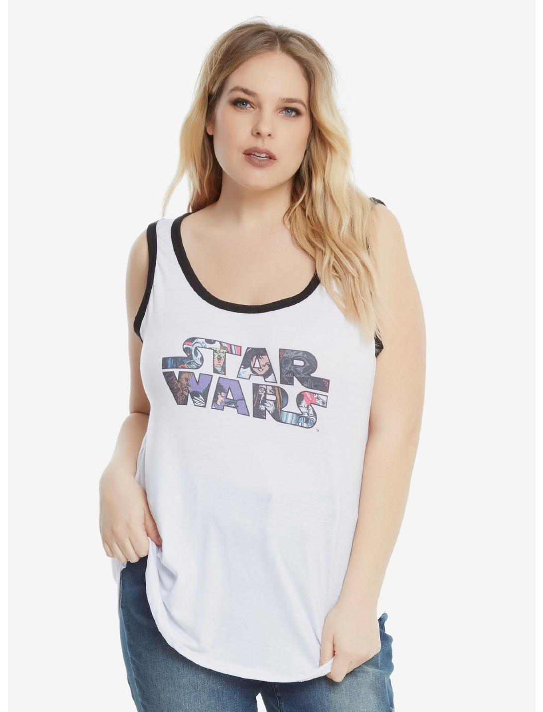 Star Wars Comic Fill Logo Tank Top Extended Size, , hi-res