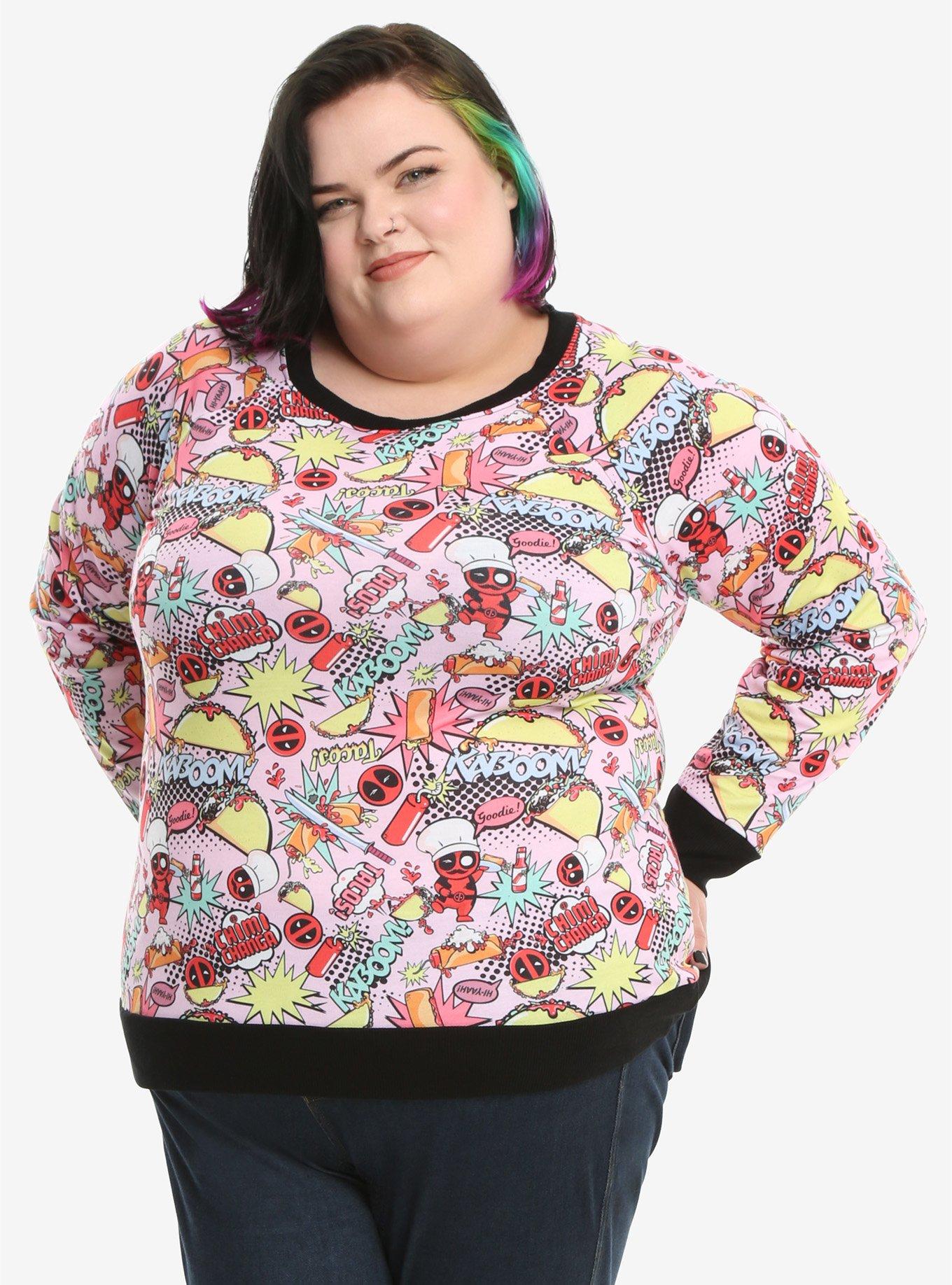 Marvel Deadpool Kaboom Sweatshirt Extended Size, , hi-res