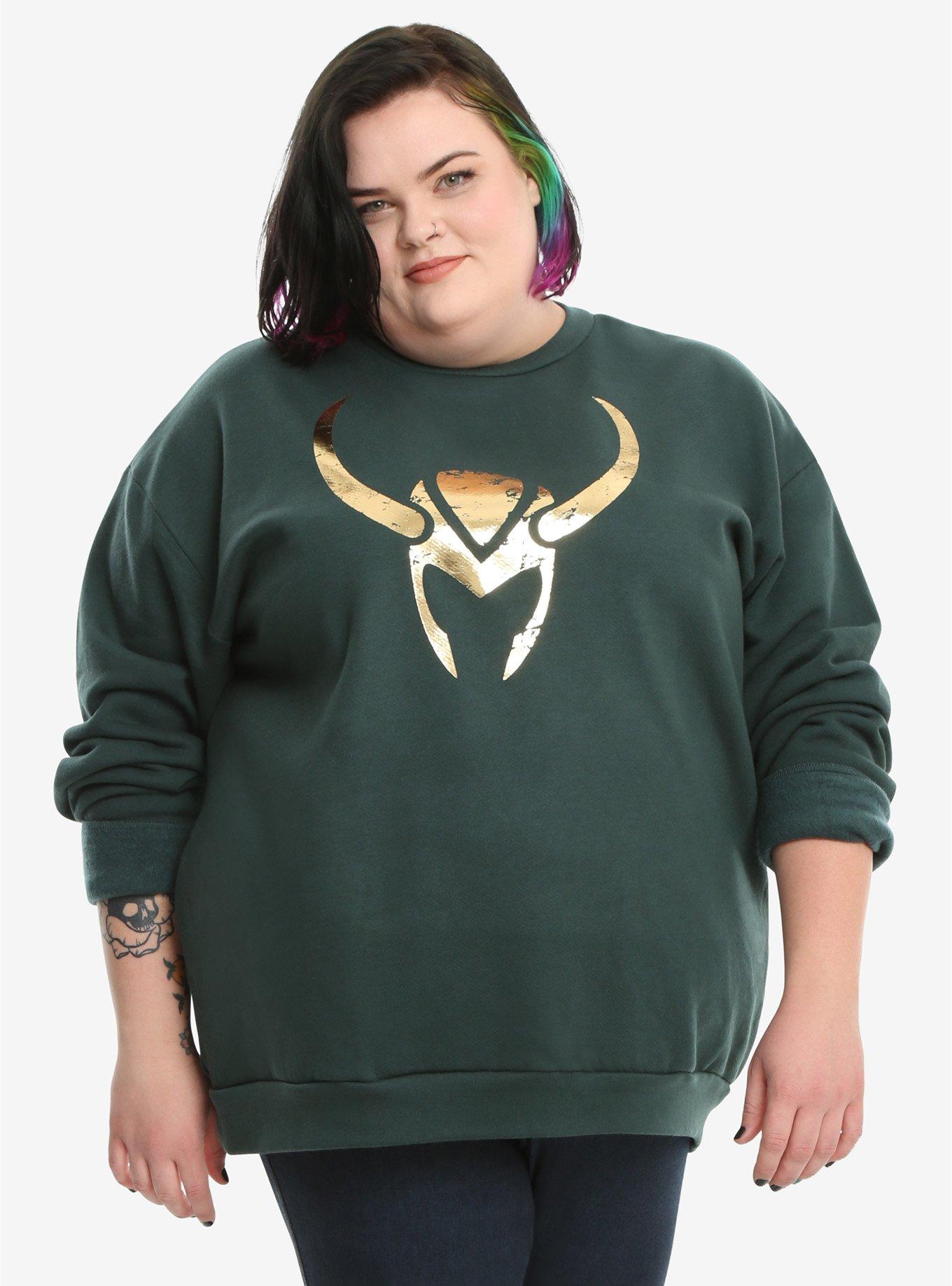 Marvel Loki Helmet Sweatshirt Extended Size, , hi-res