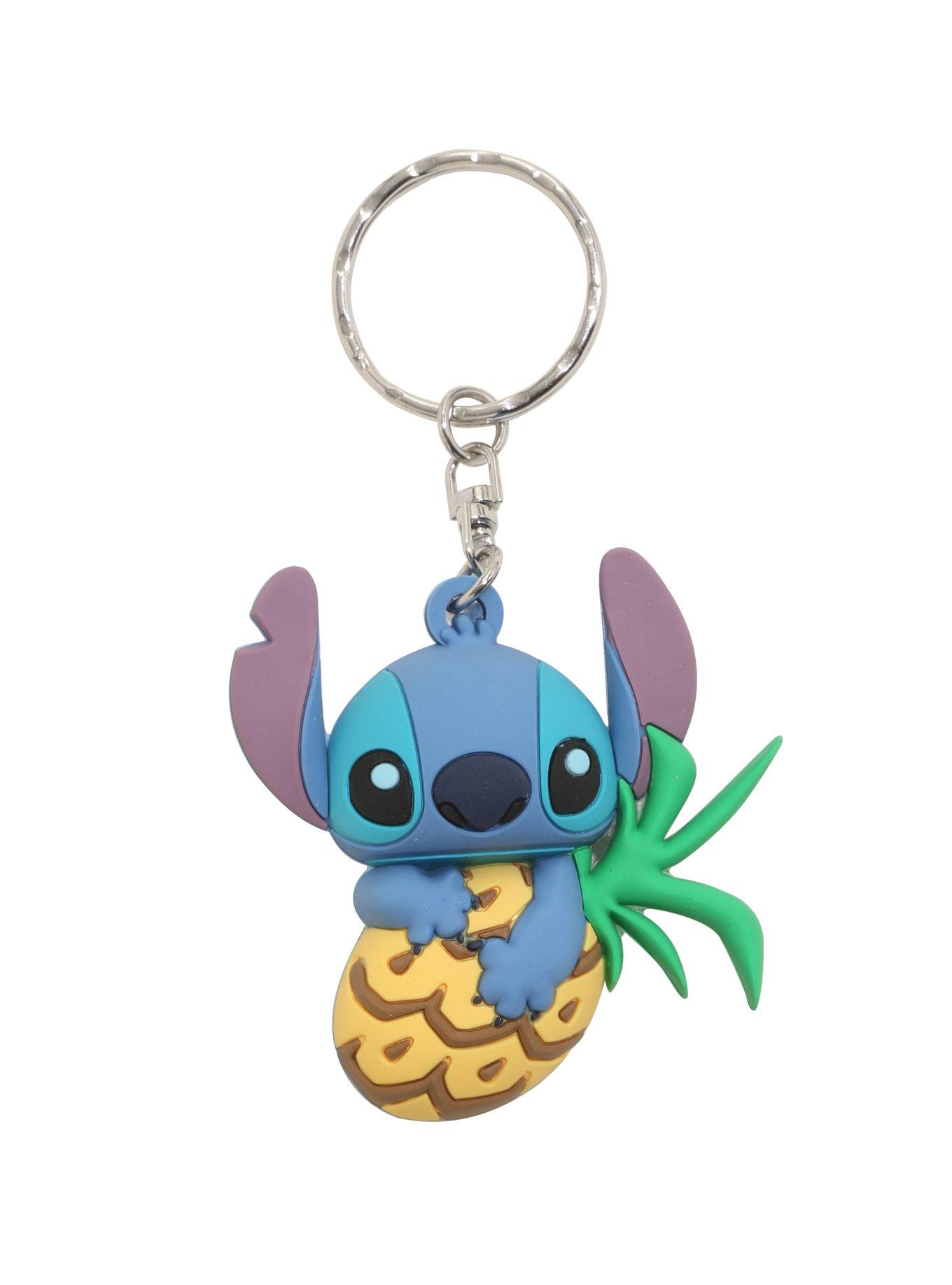 Disney Cute Cartoon Lilo & Stitch Silicone Keychain Keyring