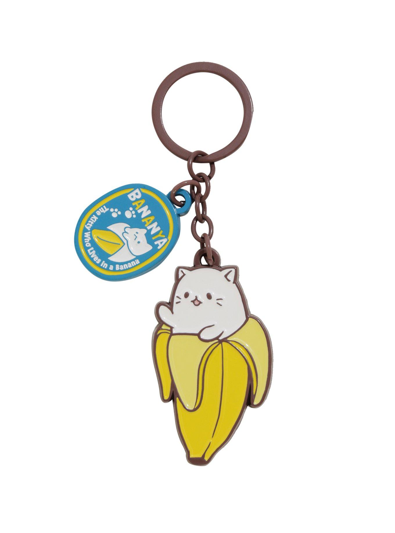  LIANXUE Cute Banana Cat Mobile Phone Chain Student Gift Pout Cat  Funny Pendant Lanyard Cute Cat Keychain Schoolbag Pendant Acrylic : Cell  Phones & Accessories