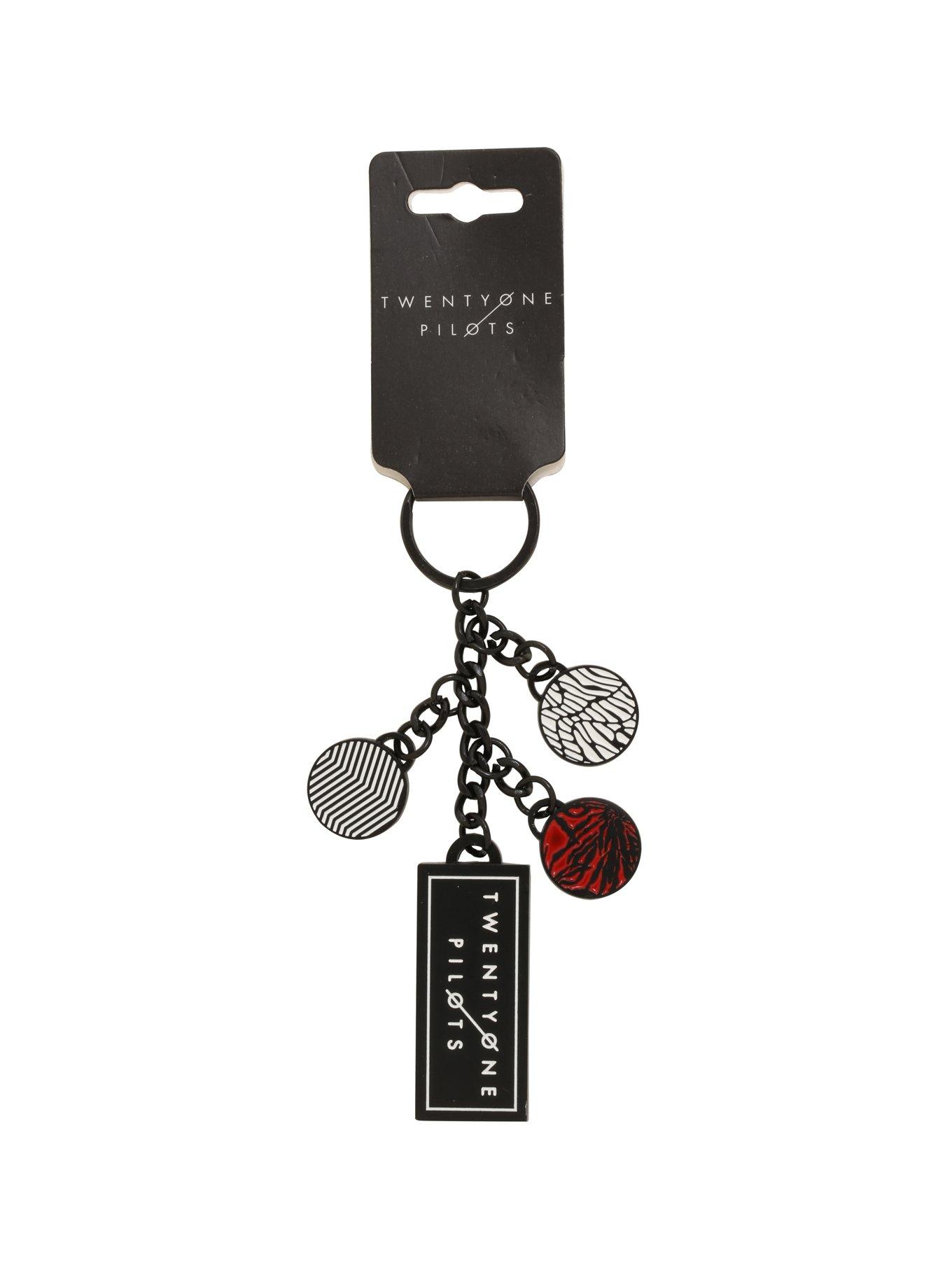 Twenty One Pilots Metal Charm Key Chain, , hi-res