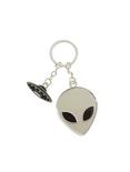 Alien Face UFO Enamel Key Chain, , hi-res