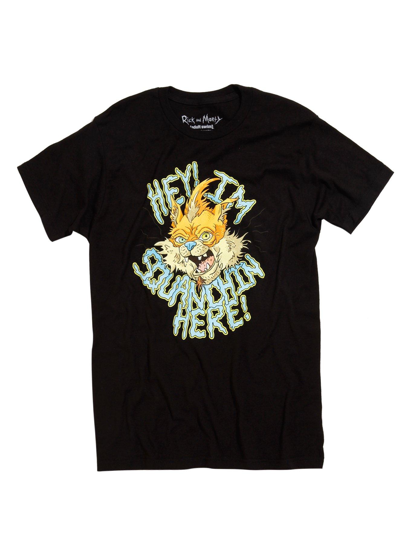 Rick And Morty Squanchy T-Shirt, BLACK, hi-res