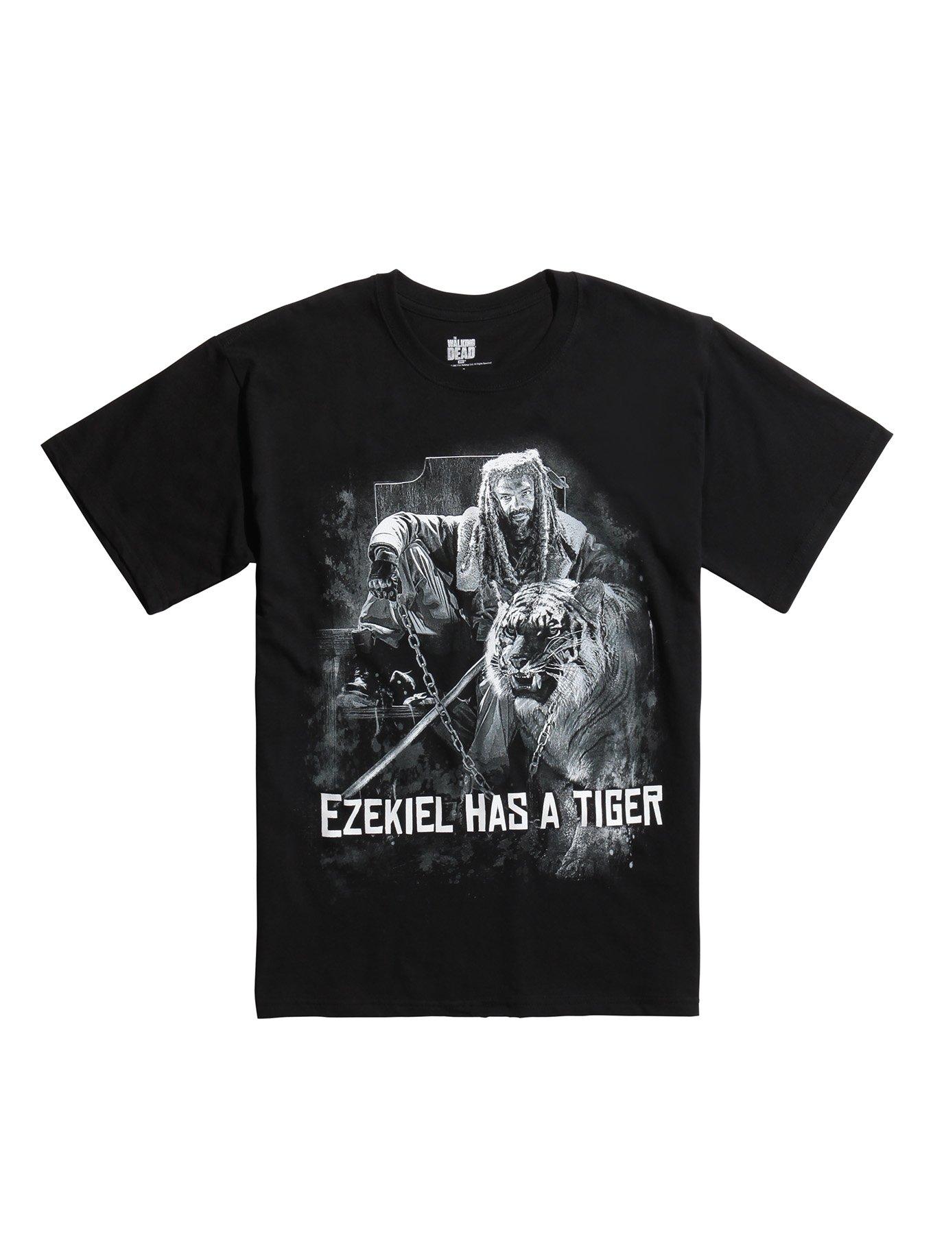 The Walking Dead Ezekiel Tiger T-Shirt, BLACK, hi-res