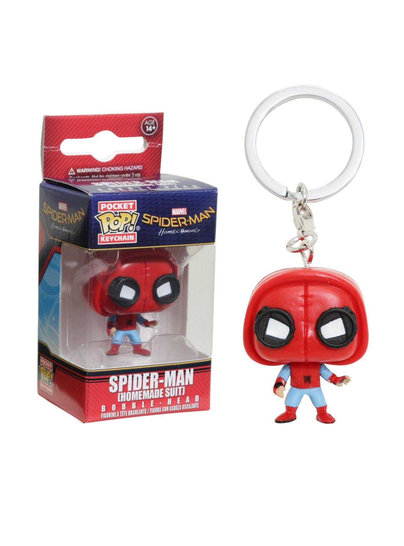 Funko Marvel Spider-Man: Homecoming Pocket Pop! Spider-Man (Homemade Suit) Key Chain, , hi-res