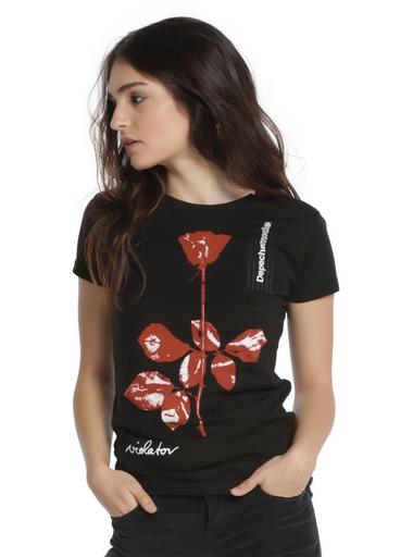 maglietta da donna DEPECHE MODE - VIOLATORE LATO ROSA - PLASTIC HEAD - RTDMO007G
