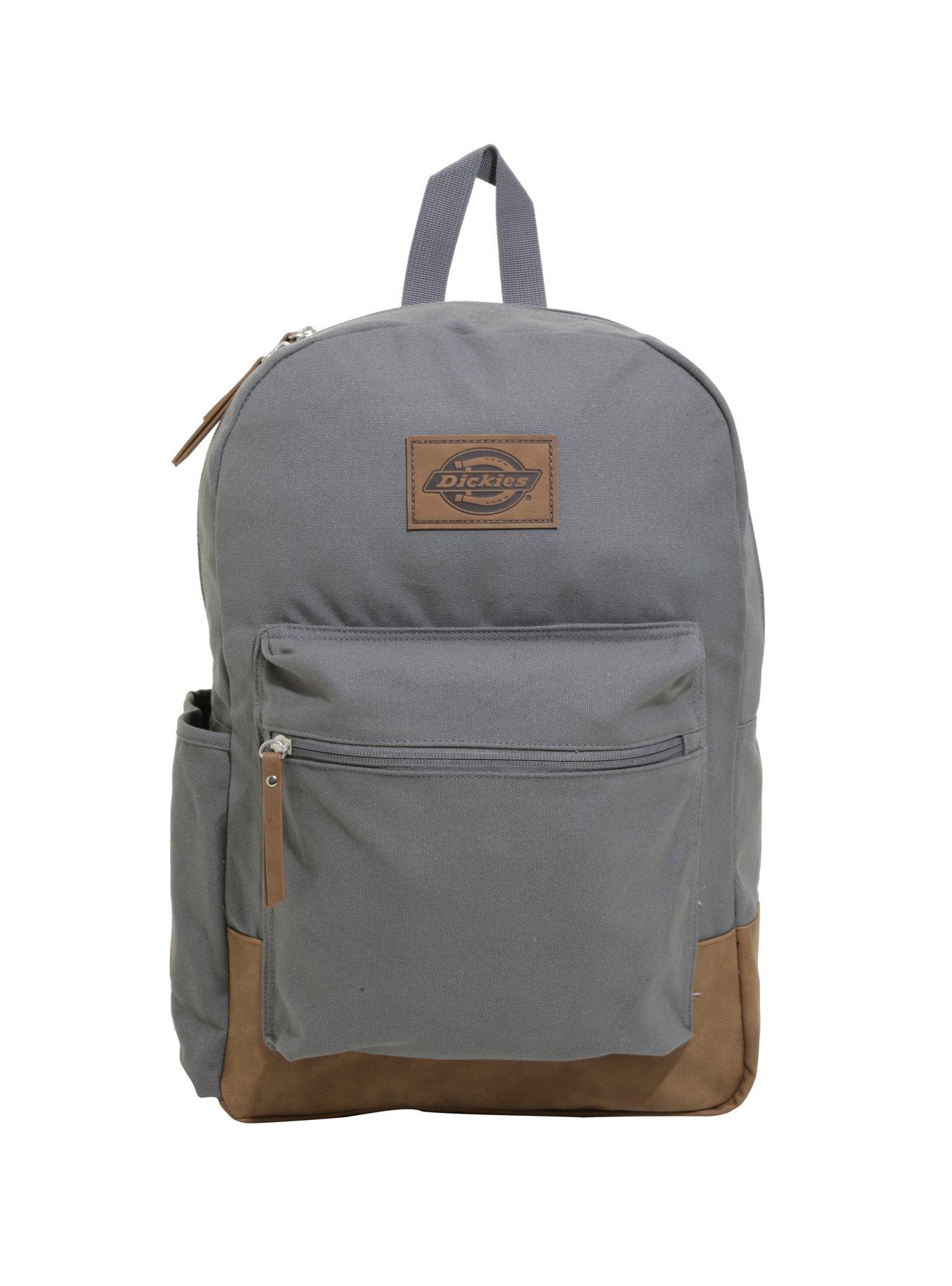 Dickies Grey Faux Leather Bottom Backpack Hot Topic