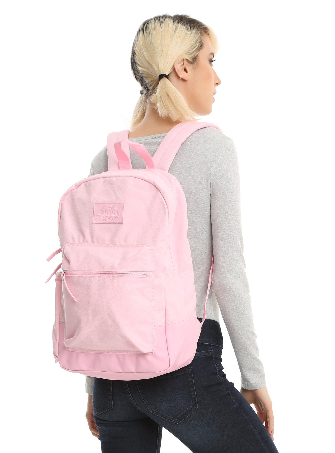 Dickies Pink Faux Leather Bottom Backpack Hot Topic