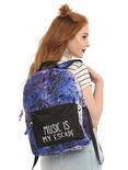Music Is My Escape Galaxy Backpack, , hi-res