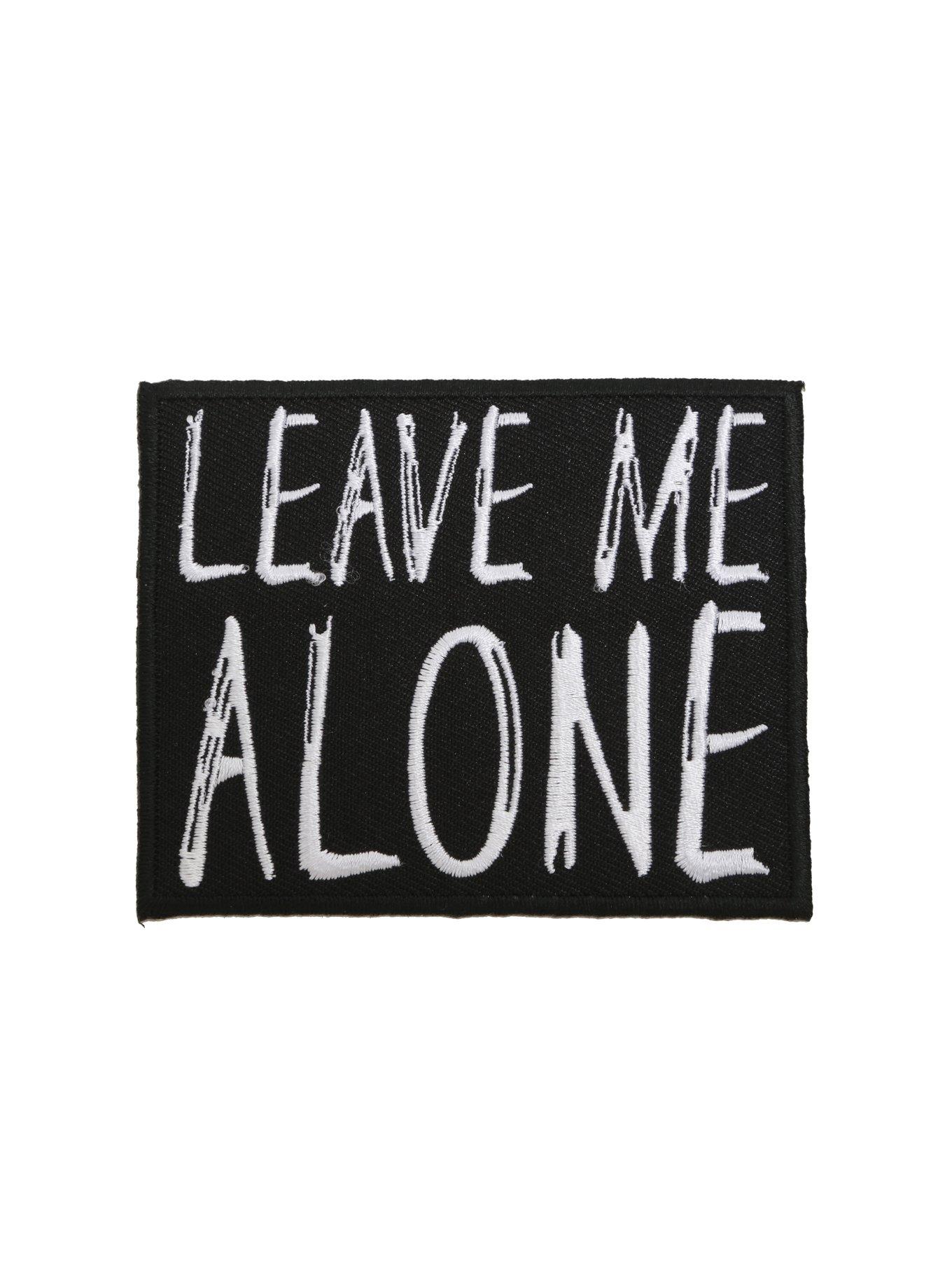 Leave Me Alone Iron-On Patch, , hi-res