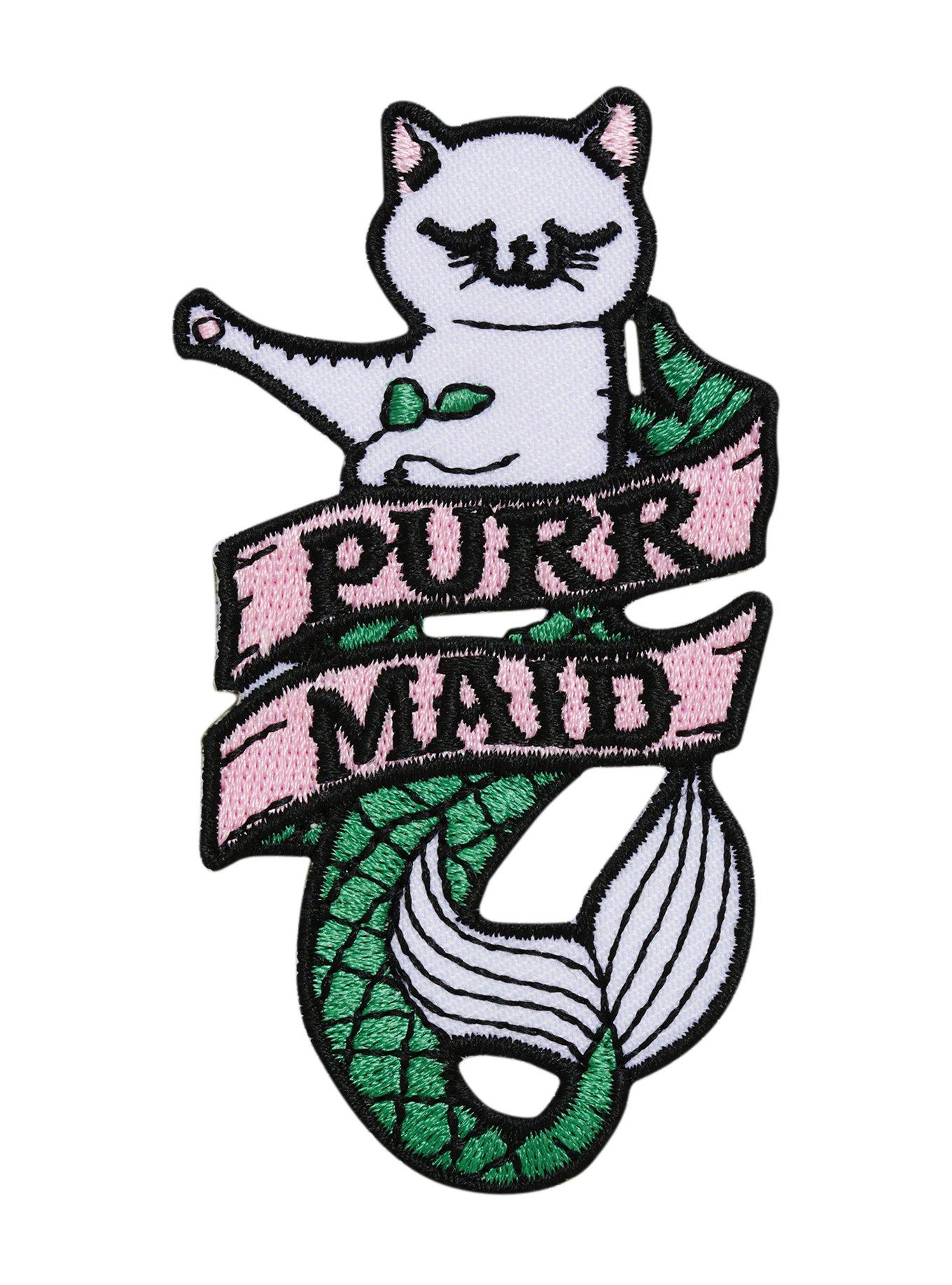 Purrmaid Iron-On Patch, , hi-res
