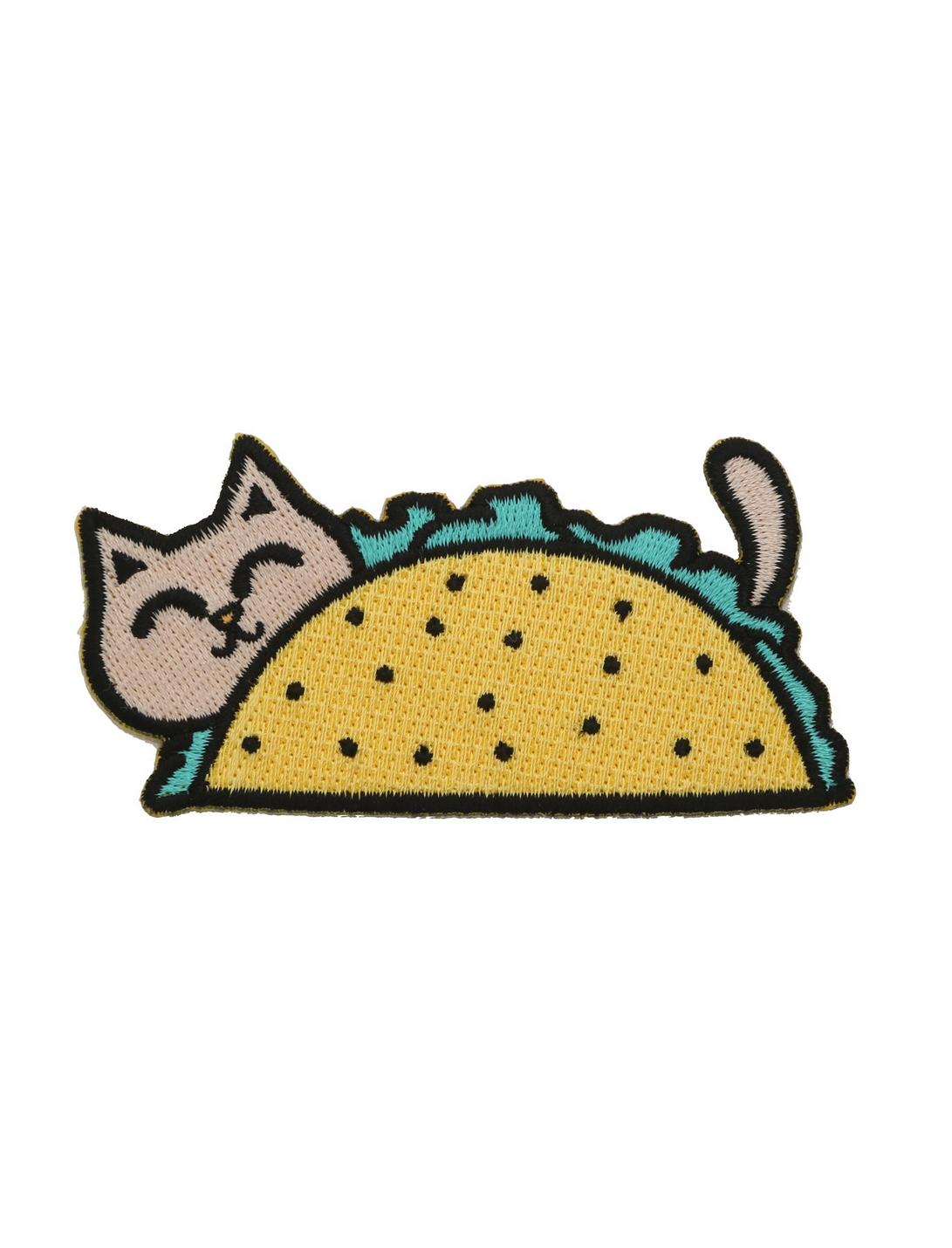Taco Cat Iron-On Patch, , hi-res
