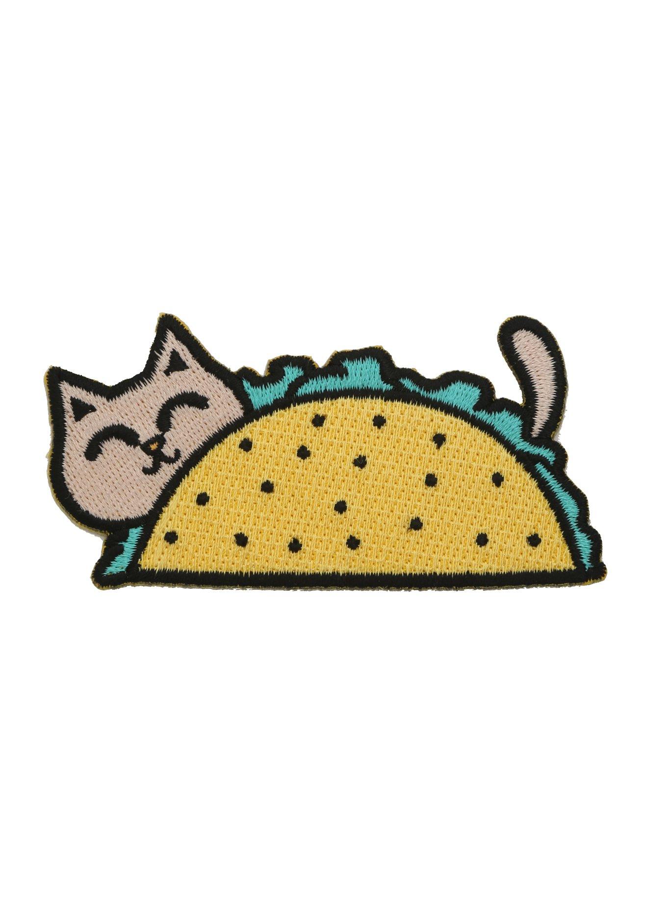 Taco Cat Iron-On Patch, , hi-res